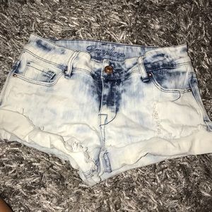 distressed jean shorts
